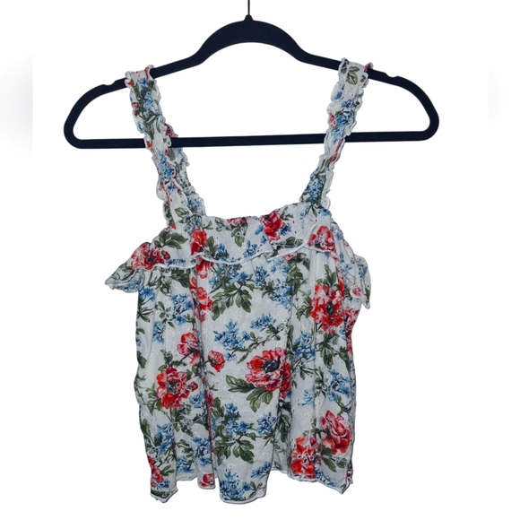 American Eagle Eyelit Floral Crop Top Size XS - Picture 1 of 4
